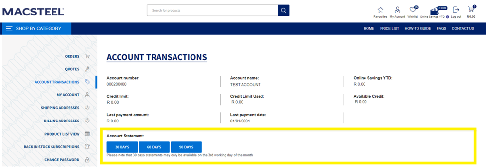 Statements Available Online